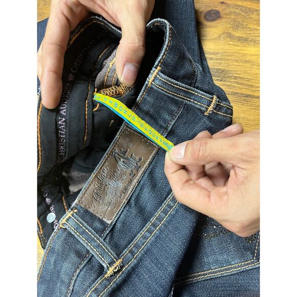 Christian Audigier Y2K Vintage Rhinestone Jeans - Picture 6 of 7